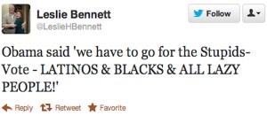 Tweet by Leslie Bennett (Proud to be an American and Christian - Nashville, Tennessee)