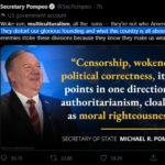 Mike Pompeo speaking at a podium