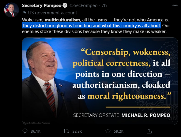 Mike Pompeo speaking at a podium