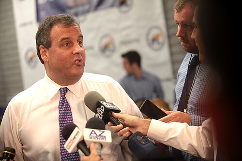 Chris Christie speaking at a campaign event