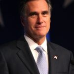 Mitt Romney speaking at a campaign event