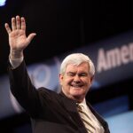 Newt Gingrich speaking at a campaign event