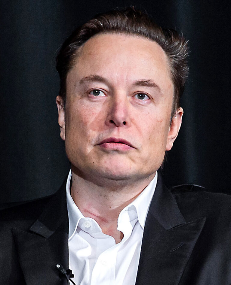 Portrait photograph of Elon Musk taken in Colorado in 2022